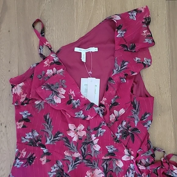 Avec Les Filles Red Floral Midi Dress - Picture 3 of 7